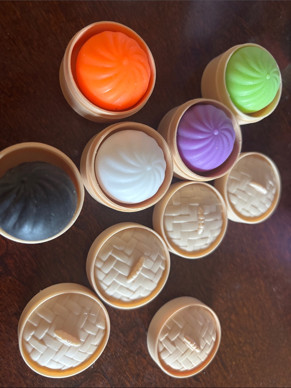 Multi-Color mini dumplings Set — Orange, Green, Purple, White, Black RMS